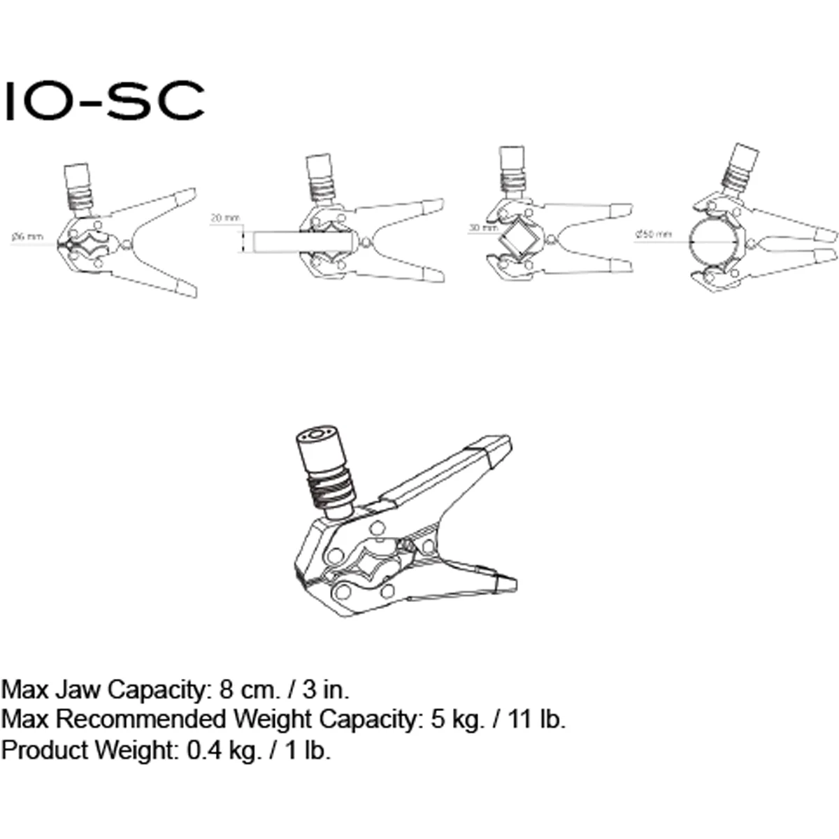 Triad-Orbit IO-GCM Synergy Series Mini Grip Clamp - Westlake Pro
